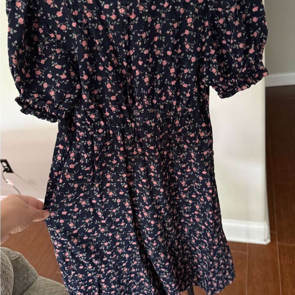 Old Navy Navy Dress with Pink Floral Print - Picture 7 of 7